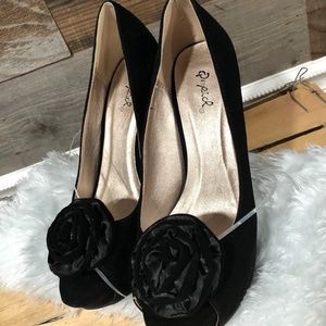 Open Toe Black High Heel Women's Dress Shoe
